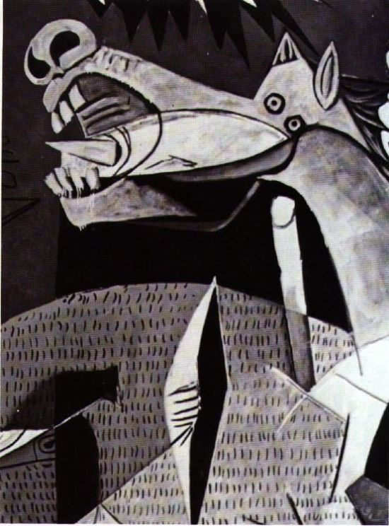 Guernica's mutilated horse-head.